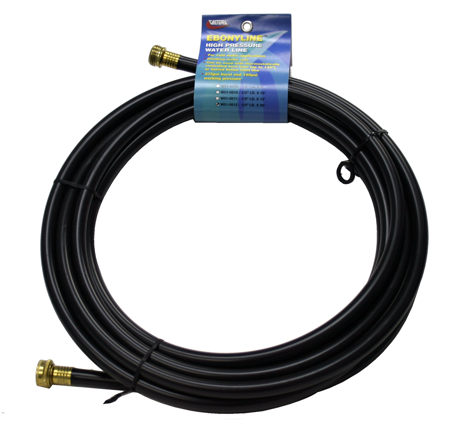 Drinking Water Hose, Ebonyline, 1/2 X 25', Black
