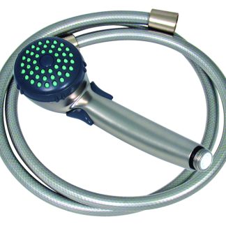 Shower Head Kit, Trickle Shut-Off, 60 Vinyl Hose, Brushed Nickel, Boxed