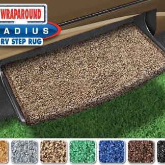 Wraparound Radius RV Step Rug (22 Wide) - Brown