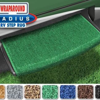 Wraparound Radius RV Step Rug (22 Wide) - Green