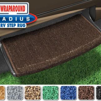 Wraparound Radius RV Step Rug (22 Wide) - Espresso