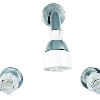 Shower Valve, Shower Head Kit, 8, 2 Knob, Brass, Chrome, Box