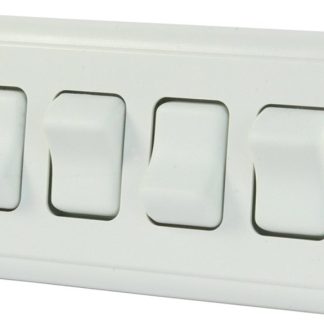 Quad Rocker Switch Assembly W/Bezel, White