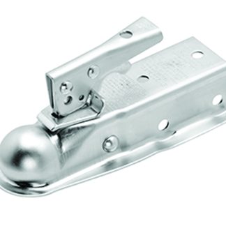 Coupler, Straight Channel, Ball Size 1-7/8, 2 Tongue Mount Width, Zinc Finish, Rating 2,000 Lbs.