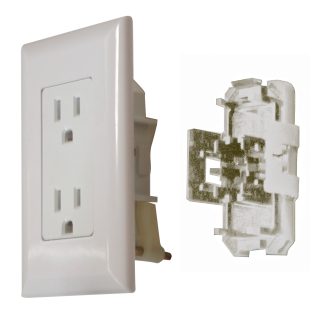 Speed Box Receptacle W/Cover - White