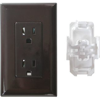Speed Box Receptacle W/Cover Brown