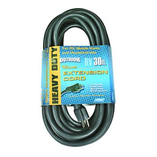 15 Amp Camco 30' Black Ext Cord125v/1875w 14ga Culus