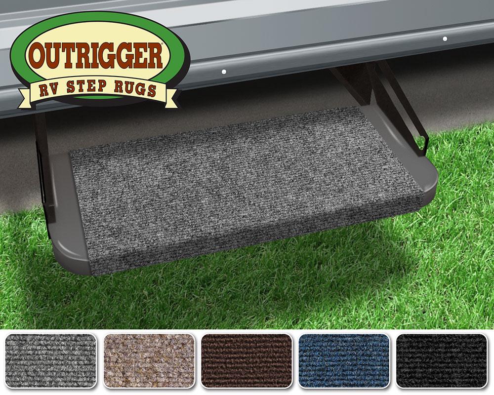 Outrigger RV Step Rug (18 Wide) - Castle Gray