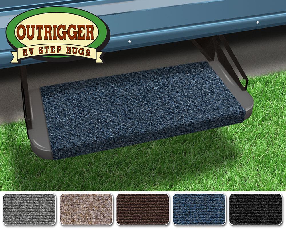 Outrigger RV Step Rug (18 Wide) - Atlantic Blue