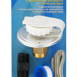 Water Inlet, 2-3/4 Metal Flange FPT, Alum Finish, Carded