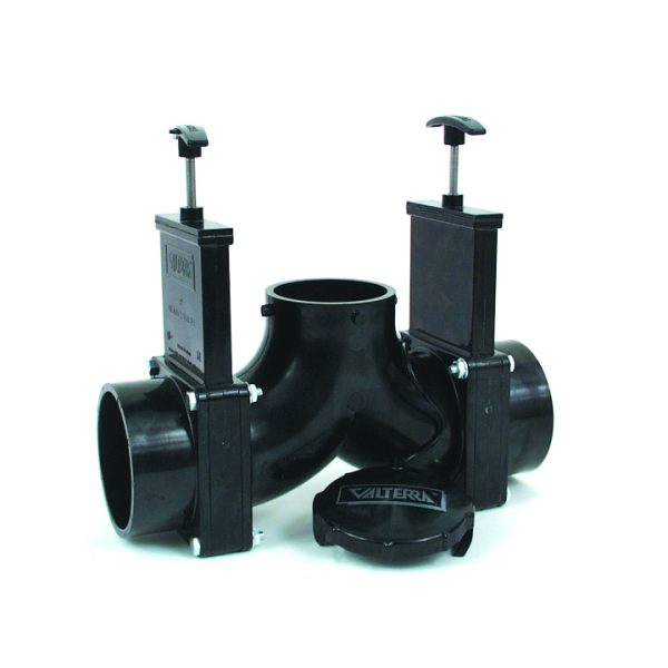 Ell Double Rotating Valve, 3 Hub X 3 Hub X 3 Bayonet Cap