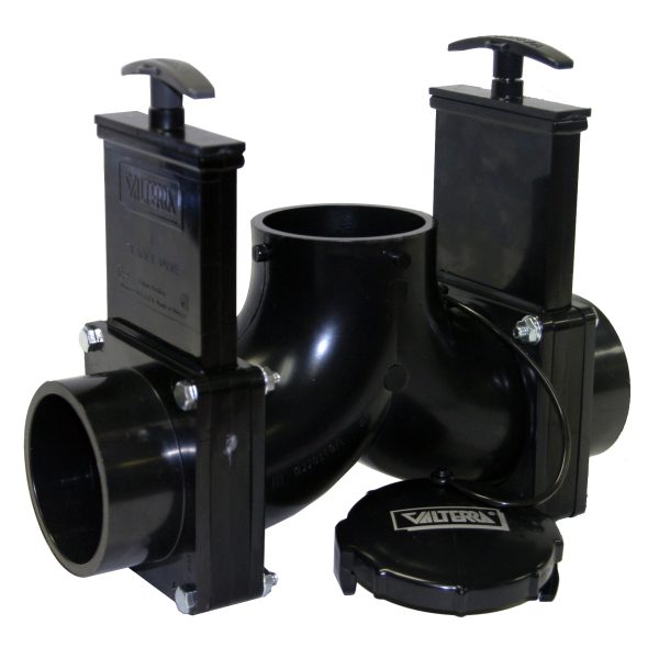 Ell Double Rotating Valve, 3 Spigot X 3 Spigot X 3 Bayonet Cap