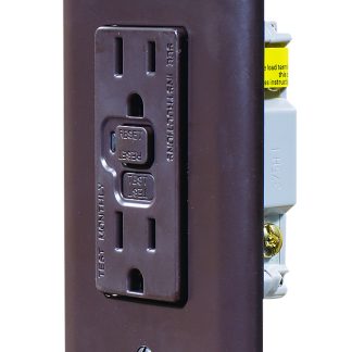 Brown Dual Gfci Outlet W/cover-Plate
