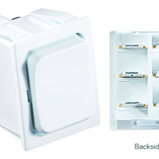 Black Rocker Switch, 5 A, Momentary On/off Momentary On - Dpdt - Cut-Out .872 X 1.071