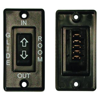 Square 5-Pin, In-Line Terminal Switches Black W/Plate