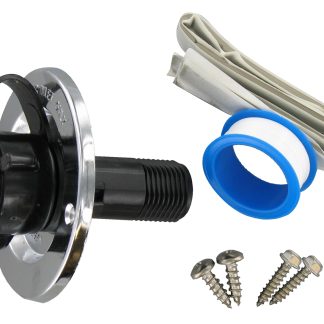 Water Inlet, 2-3/4 Die Cast Flange, MPT, Silver, Carded