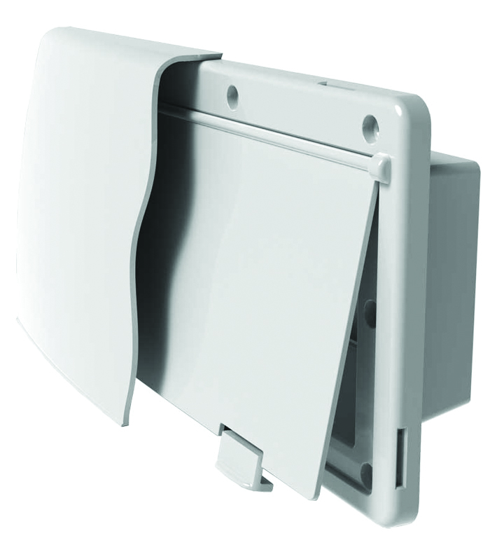 Endura Range Vent, 1-1/2 Flange, Black, pkg