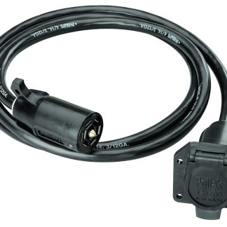 7-Way U.s. Car End To 7-Way Trailer End Extension Cable 7'