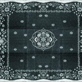 Outdoor Mat - 9' X 12' Oriental, Charcoal/white