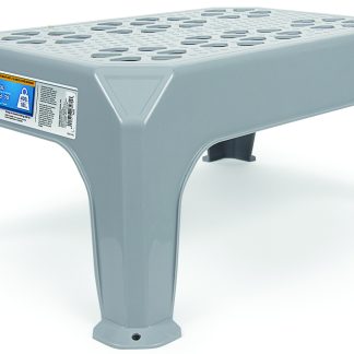 Step Stool, Plastic, Large Gray
