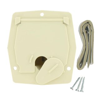 Cable Hatch, Sm Square, Col White, Carded