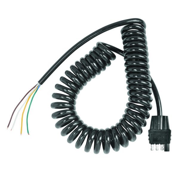 4-Flat Trailer End Connector 11' Long, Coiled