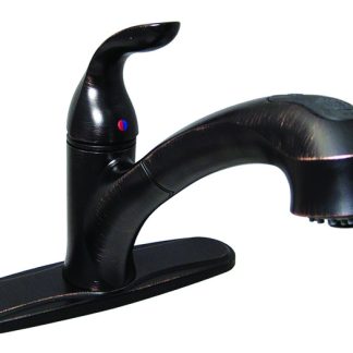 Kitchen Faucet, 8 Pull Out Hybrid, 1 Lever, Ceramic Disc, Rubbed Bronze, Box