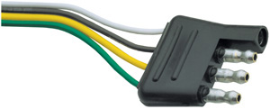4-Flat Trailer End Connector, 12 Long