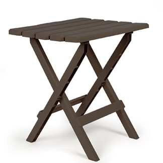 Table, Adirondack Style, Quick-Folding, Plastic, Lg,mocha
