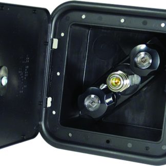 Spray-Away Hot And Cold Outlet W/ Quick Connect, Plastic, Black, Boxed