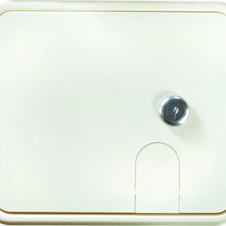 Locking Cable Hatch, Rectangular, Polar White -- 7.6 X 6.5 X 2