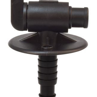 Universal Drain Valve, 3/8 Or 1/2 Barb W/ Flange, Bulk