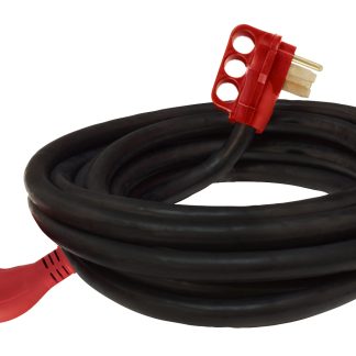50A 90 Deg LED Detach Power Cord W/hdl, 25', Red, Boxed