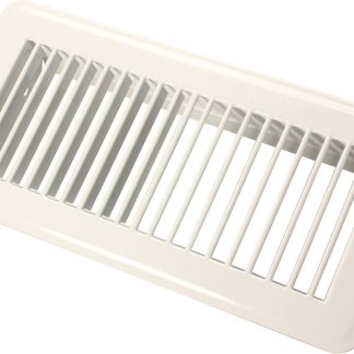 4X10\u00a0Metal Floor Register, Undampered, White