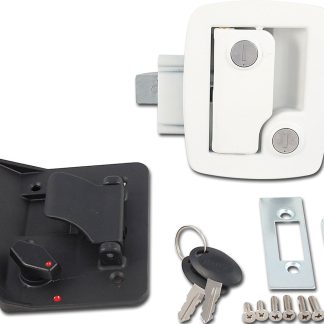 White Global Travel Trailer Entrance Lock Set