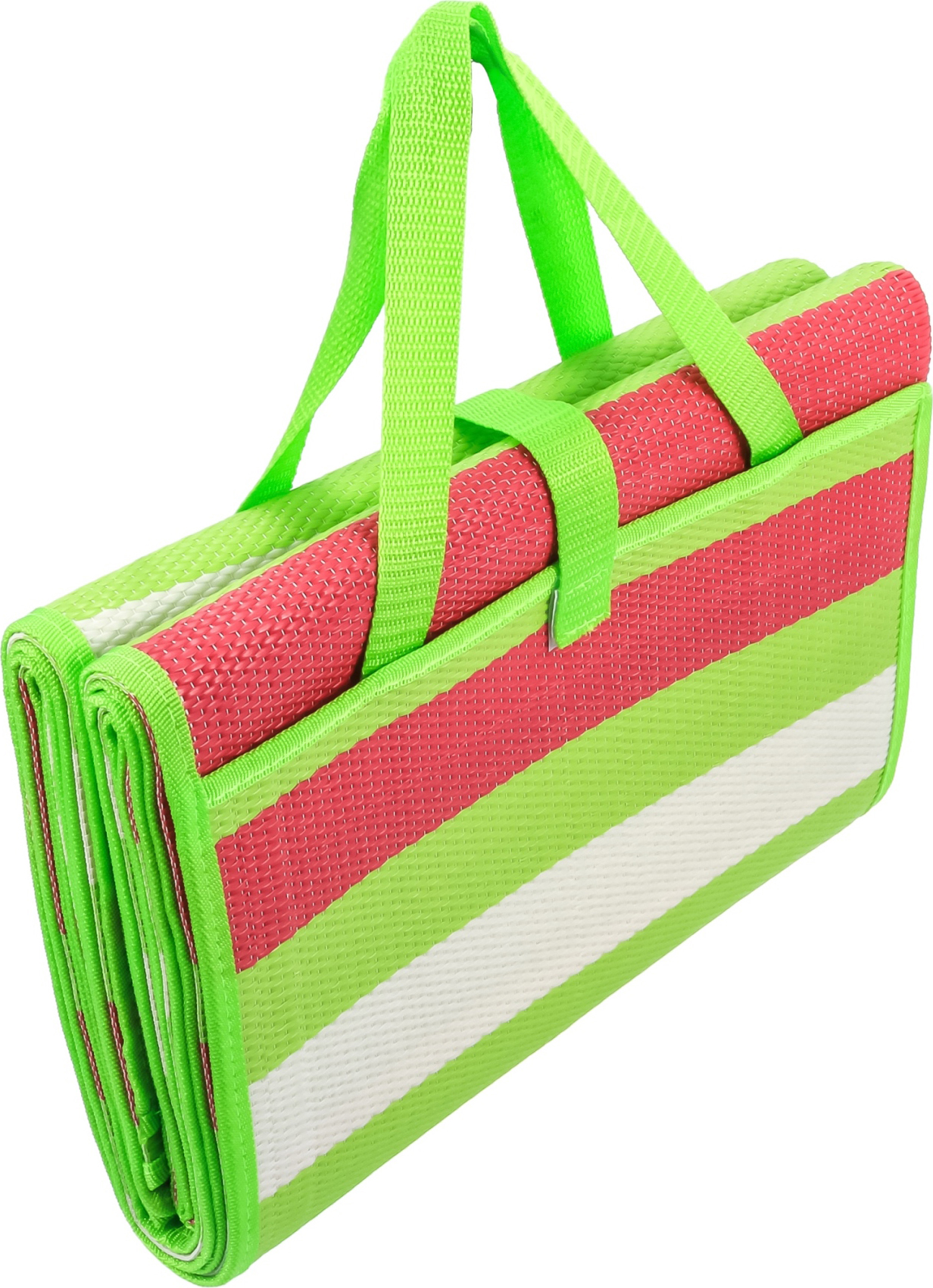 Handy Mat W/ Strap, Green/white/red Stripes, 60 X 78