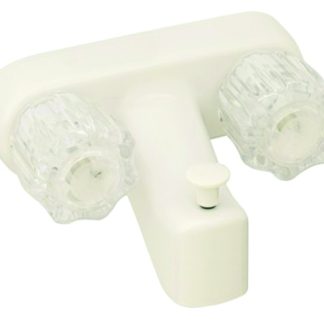 4 Non-Metallic Tub/shower W/ Cry Hdls & Vac Brk White