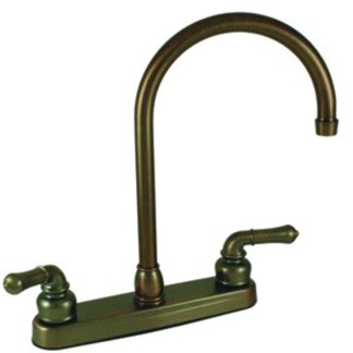8 Non-Metallic Kitchen W/ Goosneck Spt & Teapot Handles Oil Rub Bronze