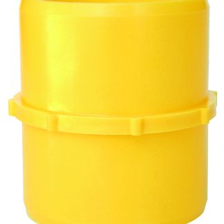 Hose Coupler, Straight, 3 Hose X Hose, Yellow, Bulk