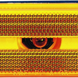 Amber Rectangular Clearance/Side Marker Light With Reflex