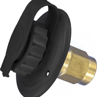 Water Inlet 2-3/4 Metal Flange, FPT, Black, Bulk