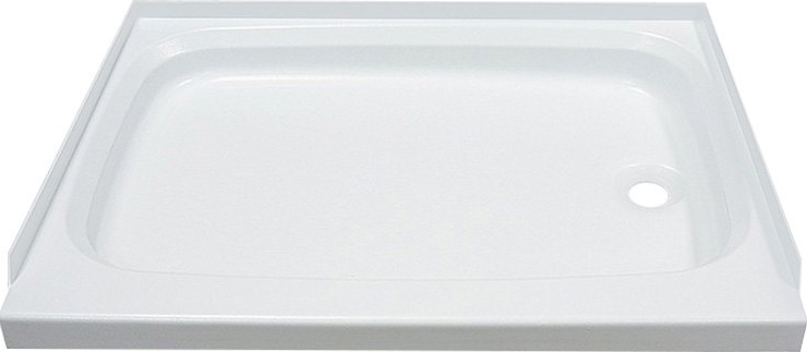 24 X 36 Shower Pan; Left Drain - White