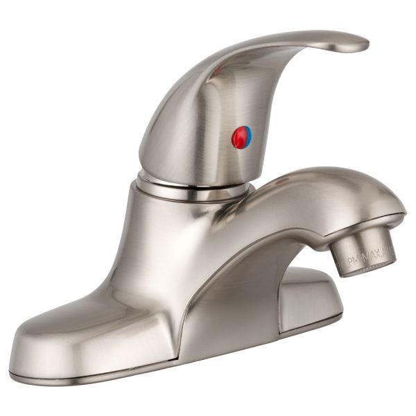 Heavy Duty Single Lever Arc RV Lavatory Faucet - Brushed Satin Nickel