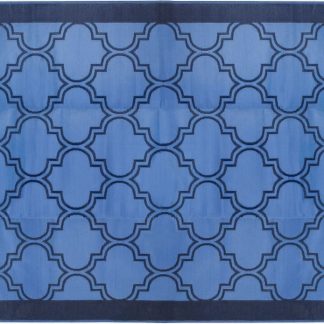 Outdoor Mat - 6' X 9' Lattice, Blue/blue