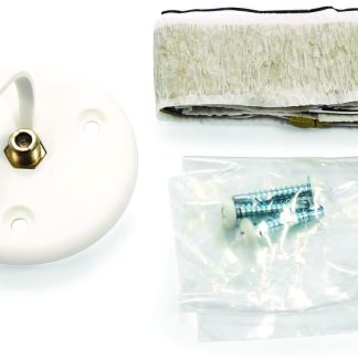 Coaxial Cable Plate W/ Cap, Single, White
