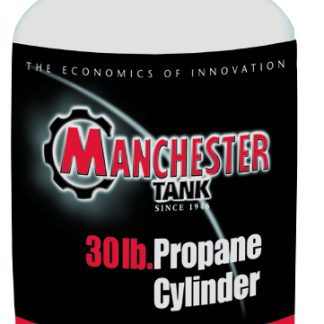 LP Cylinder, 30-lb. White W/Gauge, Vertical