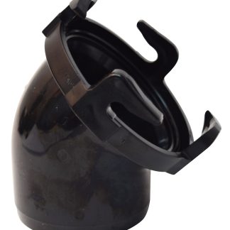 Hose Adapter, 45u00b0, Black, Bulk