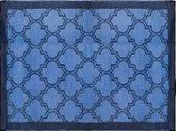 Outdoor Mat - 9' X 12' Lattice, Blue/blue