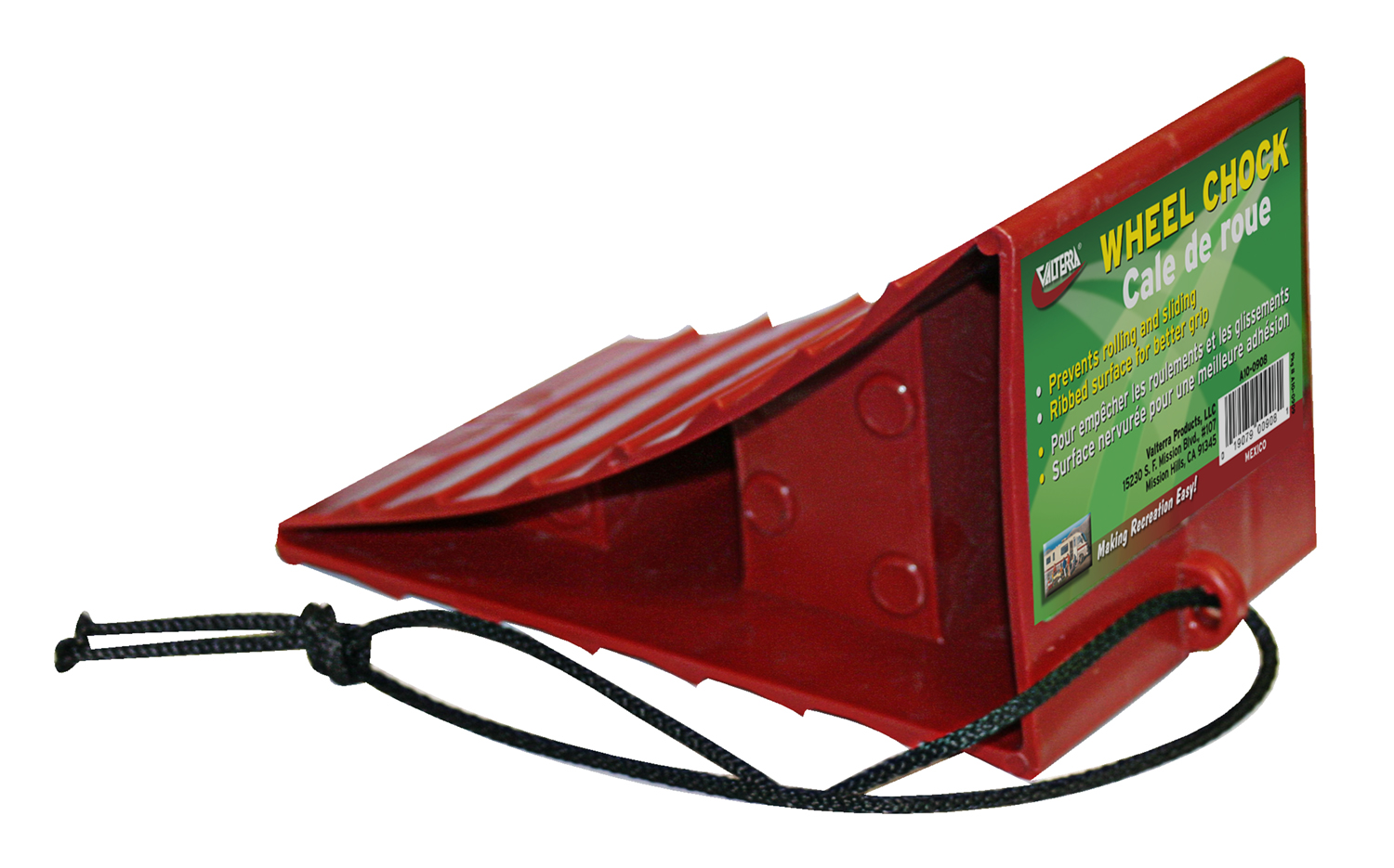 Wheel Chock, Red, Bulk