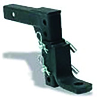 Adjustable Ball Mount, 6,000 Lbs. Gtw, 1" Ball Hole, 12" Length, 8-3/8" Rise, 9-5/8" Drop, Black